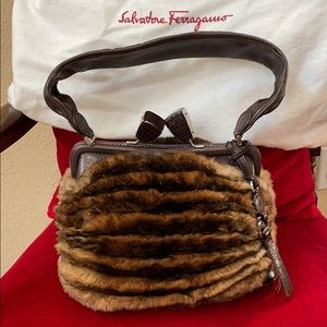 Super cute Ferragamo fur bag